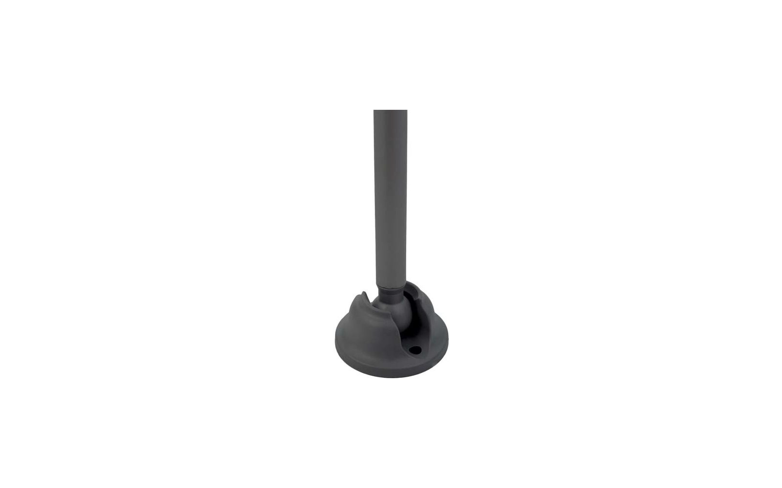 Gray round rubber base with ball joint and vertical gray pole