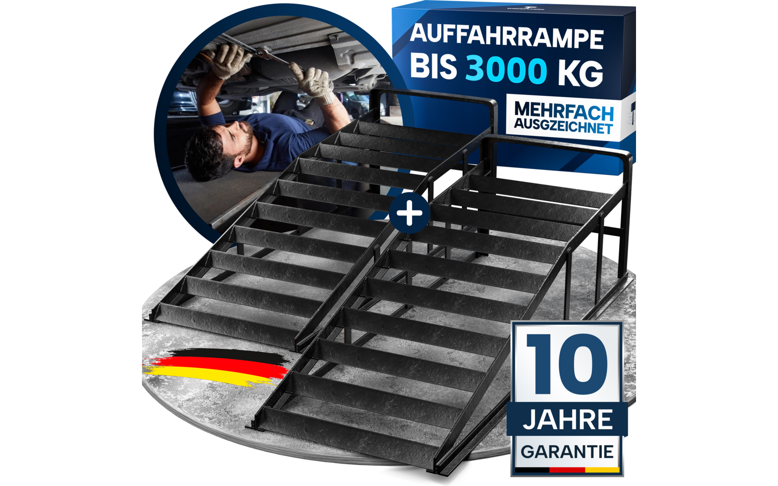 Produktbild Werkthor KFZ Auffahrrampen Set bis 3 Tonnen  1