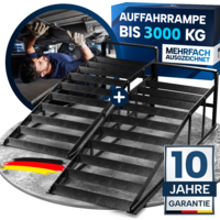 Werkthor auto-oprijplaat set tot 3 ton zwart