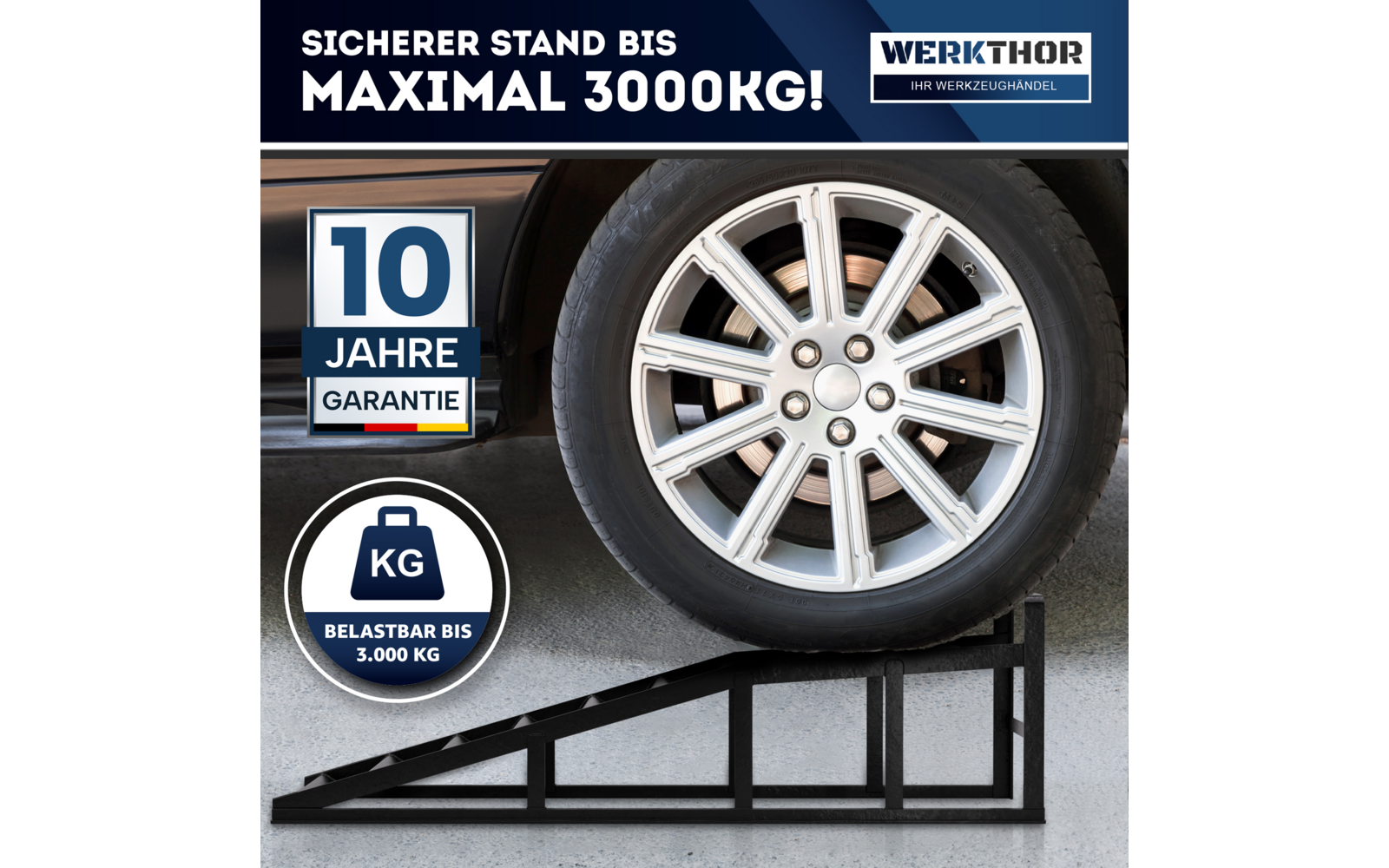 Produktbild Werkthor KFZ Auffahrrampen Set bis 3 Tonnen  1