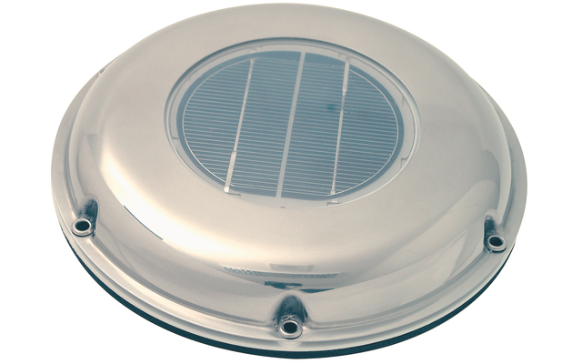 Lily solar fan chrome plated extra flat stainless steel