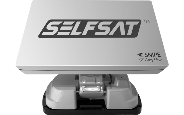 Selfsat Snipe BT Grey Line vollautomatische Camping SAT Antenne mit Bluetooth Single LNB