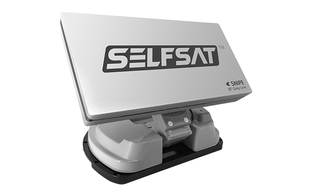 Selfsat Snipe BT Grey Line Volledig automatische Camping SAT Antenne met Bluetooth Single LNB