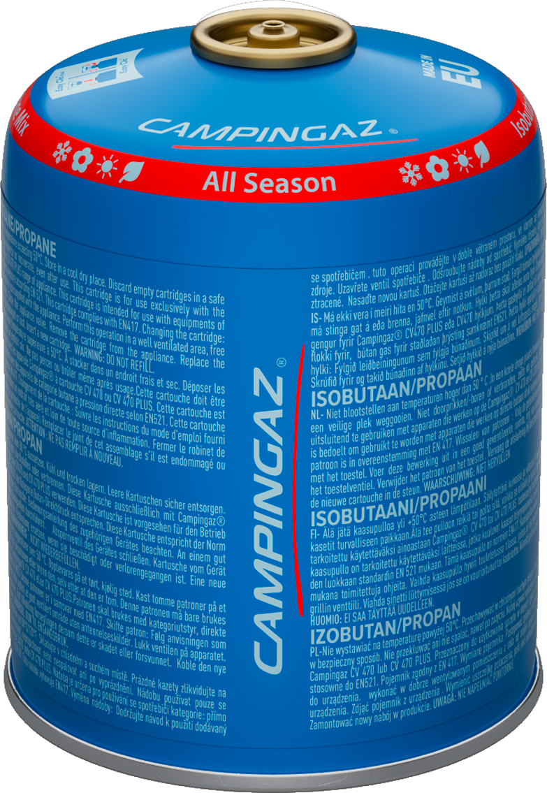 Campingaz CV 470 gas cartridge with self-sealing safety valve