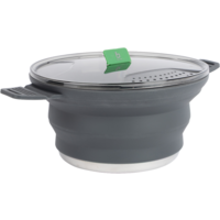 Bo-Camp faltbarer Kochtopf 2,5 l aus Silikon mit Edelstahlboden und Tritan-Deckel