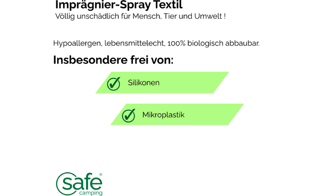 Produktbild Safe Camping Impr&auml;gnier-Spray Textil Impr&auml;gnierspray wetterbest&auml;ndig 1