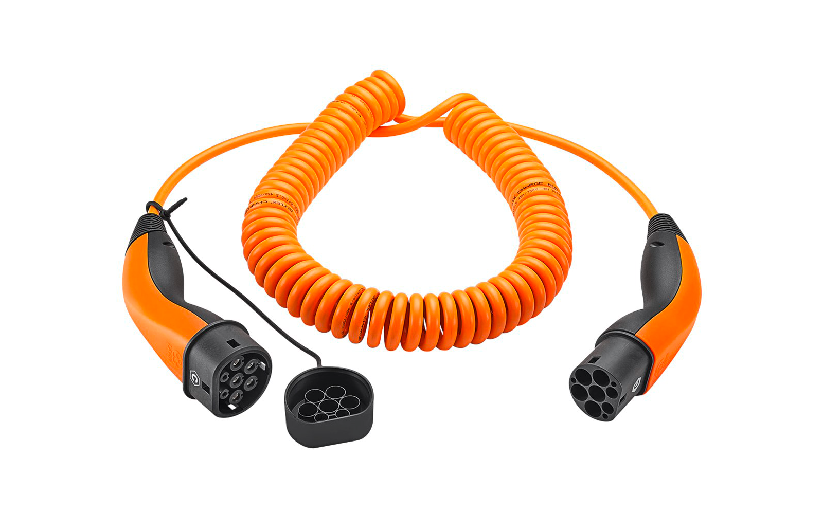 Produktbild Lapp Spiral Ladekabel Typ 2 Mode 3 / 3-phasig 20 A bis 11 kW 5 Meter orange 1