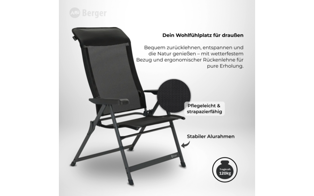 Produktbild Berger Iseo Luxus Klappstuhl (verschiedene Modelle) 1