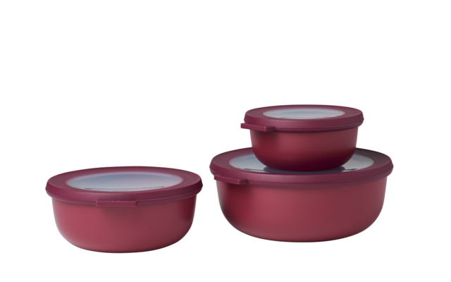 Mepal Cirqula multi bowl set round 3 pieces 350 / 750 / 1250 ml nordic berry