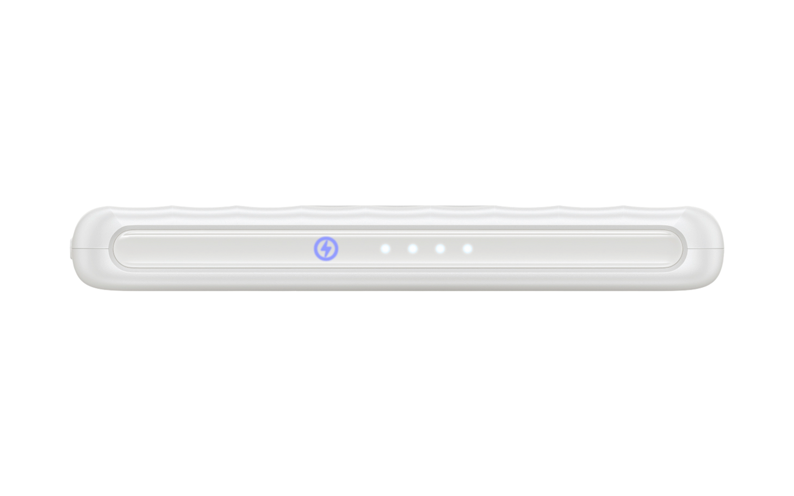 Appareil électronique blanc avec cinq voyants LED blancs à l'avant