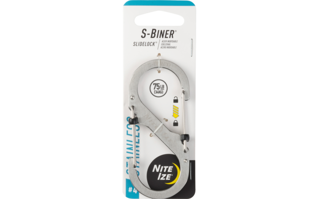 Nite Ize S-Biner SlideLock - misura 4, argento