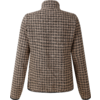 Brauner und schwarzer karierten Blazer von hinten