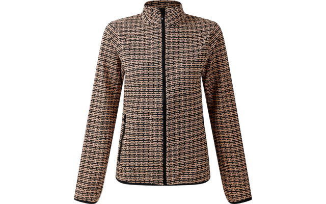 Braune kariert gemusterte Jacke mit Reißverschluss