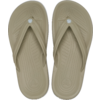 Paar beige Flip-Flops, Draufsicht, nebeneinander, mit Zehensteg
