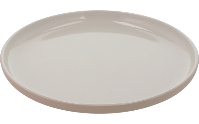 Runder, weißer Teller aus Porzellan