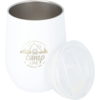 Witte beker met deksel en opschrift "camp LIFE" met bergmotief