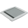 White square ceiling light with metal grid