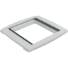 White square frame with rounded corners on white background