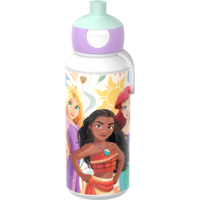 Mepal Campus Pop-Up Kinder Trinkflasche aus Silikon mit Pop-Up-Verschluss und auslaufsicher 400 ml Princess Power