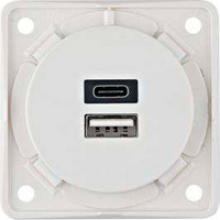 Berker Integro USB A+C Ladesteckdose 12 V polarwei&szlig;