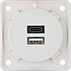 Petite image du produit Berker Integro USB A+C Ladesteckdose 12 V polarwei&szlig; 1