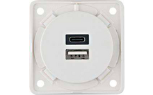 318498 - Berker Integro USB A+C Ladesteckdose 12 V polarweiß