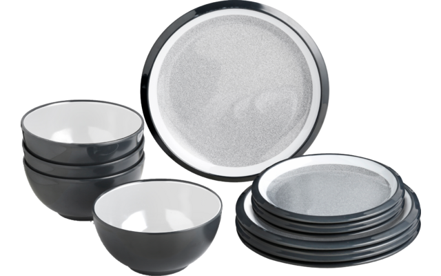 Produktbild Brunner Midday Melamin Geschirrset rutschhemmend BPA-frei unzerbrechlich 12-teilig 1