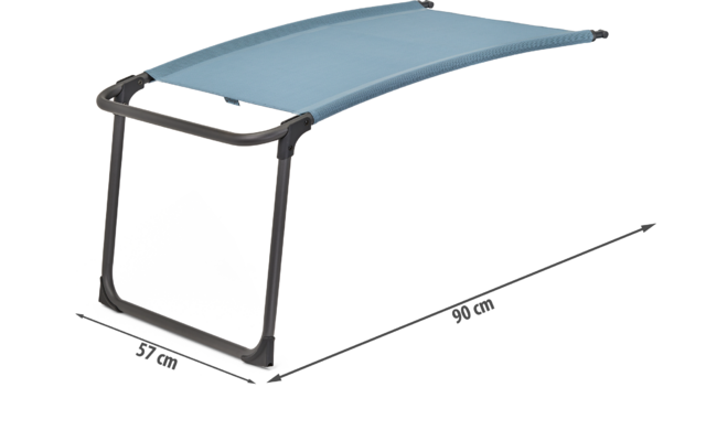 Toldo azul con estructura metálica negra y dimensiones