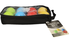 sunflex sport Boccia Set für bis zu 4 Spielern mit 8 Bocciakugeln in Nylontasche