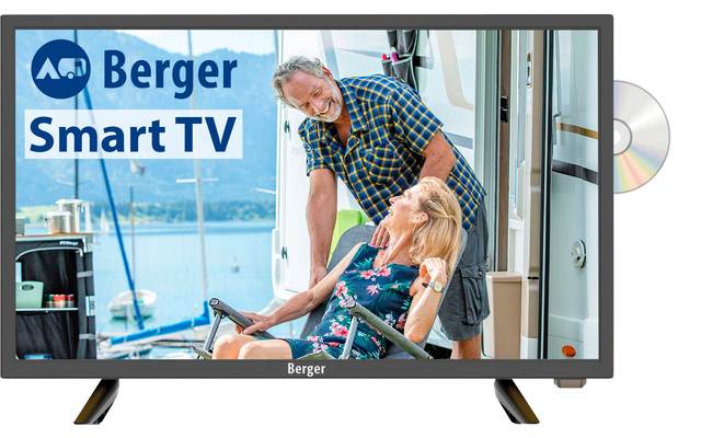 Berger Smart Full HD Fernseher mit Triple Tuner und 12 / 230 V 24 Zoll 