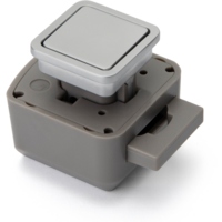 Confurn R-EVOLUTION Syst&egrave;me de fermeture Push Lock CV chrom&eacute; mat galvanis&eacute;