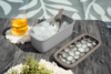 Berger Eisw&uuml;rfel-Set inkl. Eisw&uuml;rfelform, Deckel, Box und Eisschaufel grau
