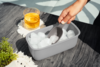 Berger Eisw&uuml;rfel-Set inkl. Eisw&uuml;rfelform, Deckel, Box und Eisschaufel grau