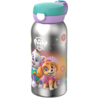 Mepal Campus botella de acero inoxidable con tapa abatible a prueba de fugas 600 ml Paw Patrol Girls