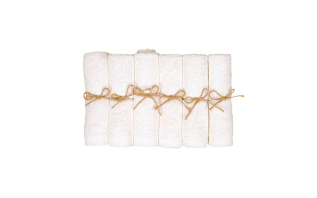 Pandoo Asciugamano in viscosa di bambù 6 pezzi 25 x 25 cm