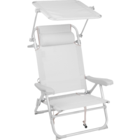 Brunner Makai Strandstuhl mit abnehmbarem Sonnendach hellgrau