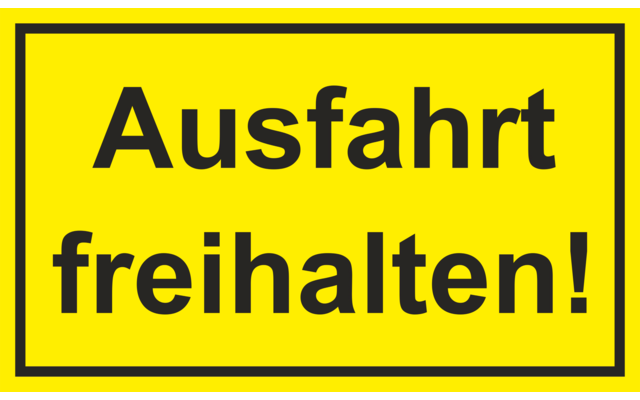 Schütz Cartello stradale Keep exit clear 250 x 150 x 0,7 mm