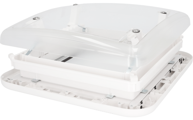 Ventilateur de toit électrique carré blanc avec couvercle transparent