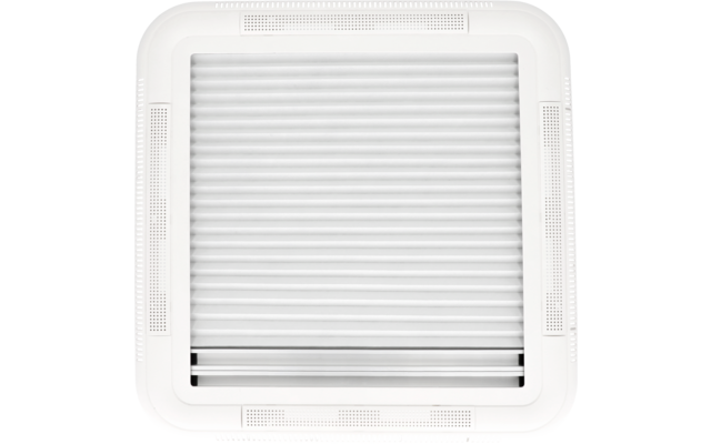 Grille de ventilation blanche avec lamelles fermées