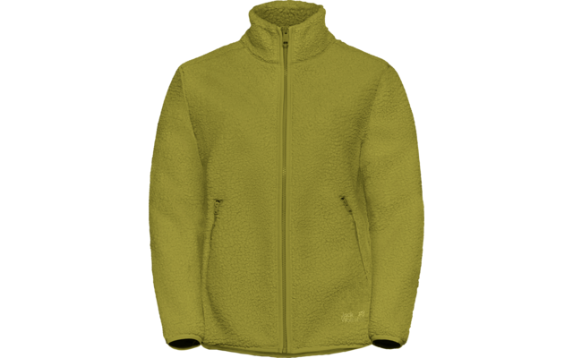 Groene fleecejas met rits, vooraanzicht