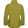 Olivgroene fleecejas, achterkant, opstaande kraag, lange mouwen