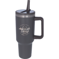 Camplife CampSteel Trinkflasche mit Strohhalm 1,2 l Shadow
