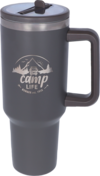 Camplife CampSteel Trinkflasche mit Strohhalm 1,2 l Shadow