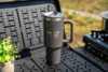 Camplife CampSteel Trinkflasche mit Strohhalm 1,2 l Shadow