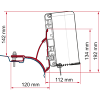 Fiamma Kit VW T5 / T6 Transporter / Multivan Markisenadapter f&uuml;r Fiamma Compass