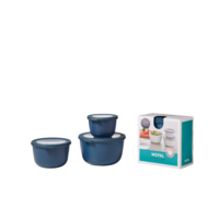Mepal Cirqula Multischüsselset rund 3 teilig 500 / 1000 / 2000 ml nordic denim 