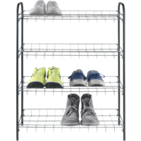 Metaltex shoe rack Sprinter 4 shelves black