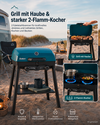Enders Explorer II Pro Caravan Gasgrill / Gaskocher 2-flammig Betrieb mit Gas-Au&szlig;ensteckdose von Freizeitfahrzeugen 30 mbar