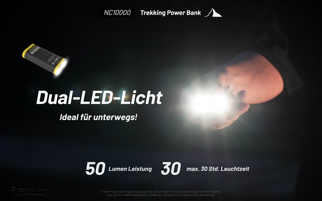 Nitecore Powerbank NC 10000 mAh con luce LED