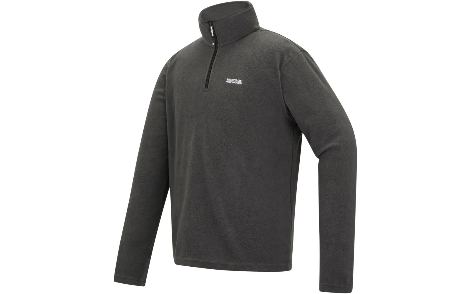 Schwarzer Pullover mit langem Arm und Rundhalsausschnitt